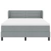 vidaXL Boxspringbett mit Matratze Hellgrau 140 x 190 cm Stoff