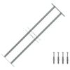 vidaXL Fenstergitter Verstellbar mit 2 Querst&auml;ben 700-1050 mm