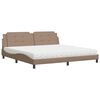 vidaXL Bett mit Matratze "Zadar" Cappuccino-Braun 200x200 cm Kunstleder