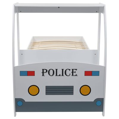 vidaXL Kinderbett im Polizeiauto-Design mit Schreibtisch 90 x 200 cm