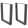 vidaXL Esstisch Beine V-Form 2 St&uuml;ck Anthrazit 80x(72-73,3) cm Stahl