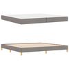 vidaXL Boxspringbett mit Matratze Taupe 200 x 200 cm Stoff