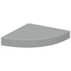 vidaXL Eck-Schweberegale 2 Stk. Grau 25x25x3,8 cm MDF