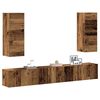 vidaXL 4-tlg. TV-Schrank-Set Wandmontage Altholz-Optik Holzwerkstoff