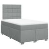 vidaXL Boxspringbett mit Matratze Hellgrau 120x200 cm Stoff