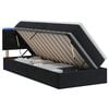 vidaXL LED-Speicherbett mit Matratze Schwarz 100 x 200 cm Samt