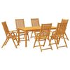 vidaXL 7-tlg. Garten-Essgruppe 180x90x75 cm Massivholz Akazie