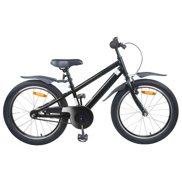 vidaXL Kinderfahrrad 18 Zoll f&uuml;r 5-7 Jahre alt Schwarz