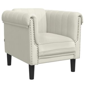 vidaXL Sessel Creme Samt