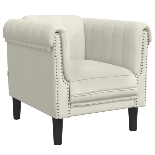 vidaXL Sessel Creme Samt