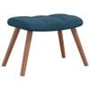 vidaXL Relaxsessel mit Hocker Blau Samt