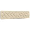 vidaXL Bett mit Matratze Creme 200x200 cm Stoff