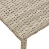 vidaXL Garten-Couchtisch Rechteckig Hellgrau 80x40x37 cm Poly Rattan