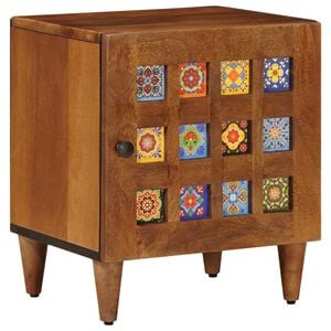vidaXL Nachttisch Braun 40 x 33 x 46 cm Massivholz Mango