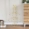 vidaXL Metall Weihnachtsbaum Gold 90 cm Pulverbeschichteter Stahl