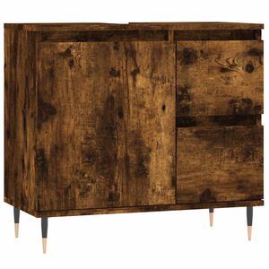 vidaXL Badschrank R&auml;uchereiche 65x33x60 cm Holzwerkstoff