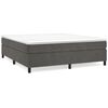 vidaXL Boxspringbett mit Matratze Dunkelgrau 200x200 cm Samt