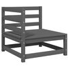 vidaXL 3-tlg. Garten-Lounge-Set Grau Kiefer Massivholz
