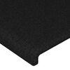 vidaXL Kopfteil mit Ohren Schwarz 93x16x118/128 cm Stoff
