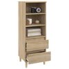 vidaXL Highboard Sonoma-Eiche 40x36x110 cm Holzwerkstoff