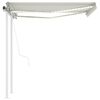 vidaXL Automatische Markise mit LED & Windsensor 3,5x2,5 m Creme