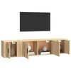 vidaXL 3-tlg. TV-Schrank-Set Sonoma-Eiche Holzwerkstoff