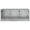 vidaXL Couchtisch mit Glast&uuml;ren Grau Sonoma 102x50x42 cm