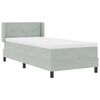 vidaXL Boxspringbett mit Matratze Hellgrau 200 x 80 cm Samt