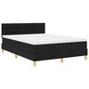 vidaXL Boxspringbett mit Matratze Schwarz 140 x 200 cm Stoff