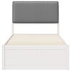 vidaXL Bettgestell mit gepolstertem Kopfteil Hellgrau 90 x 190 cm