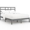vidaXL Massivholzbett Grau 150x200 cm