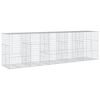 vidaXL Gabione mit Deckel 500x100x150 cm Verzinktes Eisen