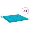 vidaXL Gartenstuhl-Kissen 4 Stk. T&uuml;rkis 50x50x3 cm Stoff
