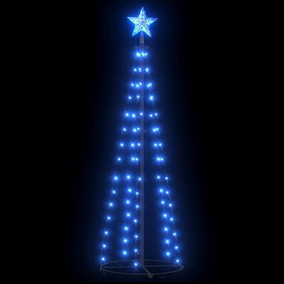vidaXL Weihnachtsbaum Kegelform 84 LEDs Deko Blau 50x150 cm