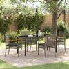 vidaXL Garten Essgruppe 5 pcs Grau Poly-Rattan
