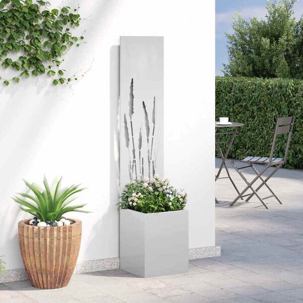 vidaXL Garten Sichtschutz-Leinwand Silber 32 x 140 cm Verzinkter Stahl