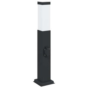 vidaXL Pollerleuchte mit Auslass 50 cm Schwarz IP44