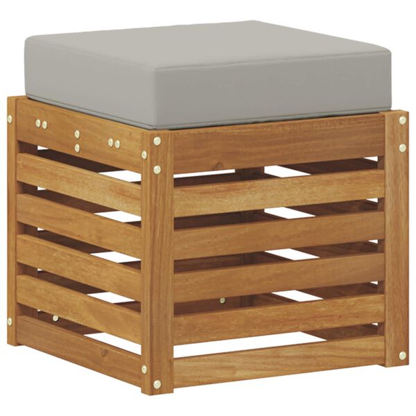 vidaXL Outdoor Hocker Bank Massivholz Akazie Natur