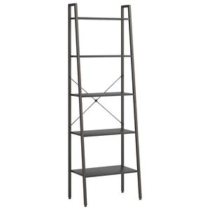 vidaXL Standregal mit 5 B&ouml;den Schwarz 56x35x174 cm