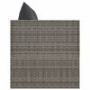 vidaXL Outdoor-Loungebett mit Kissen Grau Poly Rattan