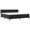 vidaXL Boxspringbett mit Matratze Schwarz 200 x 200 cm Polyester