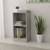 vidaXL B&uuml;cherregal Betongrau 40x24x75 cm Holzwerkstoff