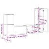 vidaXL TV-Schrankset Wandmontiert 4 pcs Altholz Holzwerkstoff