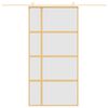 vidaXL Schiebet&uuml;r Golden 102,5x205 cm Matt ESG-Glas und Aluminium
