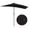 vidaXL Gartenparasol Schwarz 294 x 150 x 223 cm Stoff