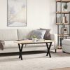 vidaXL Couchtisch X-Gestell 110x40x45 cm Massivholz Kiefer & Stahl