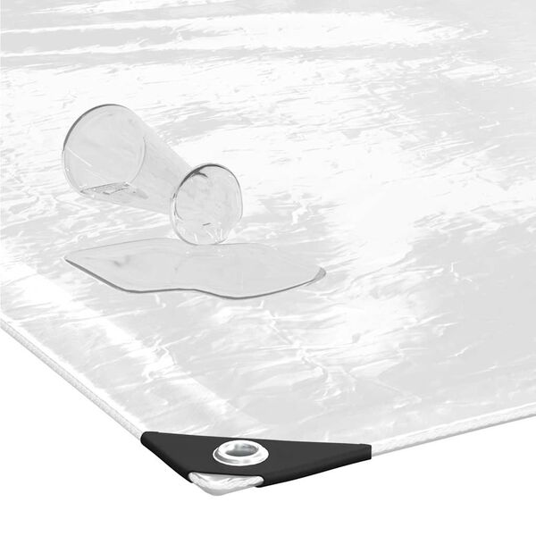 vidaXL Transparente Plane mit &Ouml;sen 2x10 m PVC