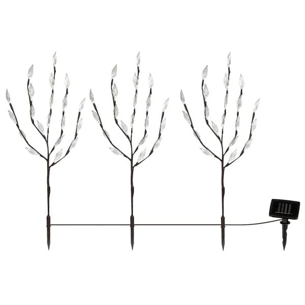 HI LED-Strauch Solar 50 cm Transparent und Braun