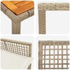 vidaXL Garten Essgruppe 3 pcs Beige Poly-Rattan