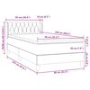 vidaXL Boxspringbett mit Matratze Rosa 90x220 cm Samt